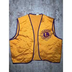 Unisex Lions International Vest Yellow Purple Medium